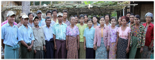Farmers participating in mangrove restoration.